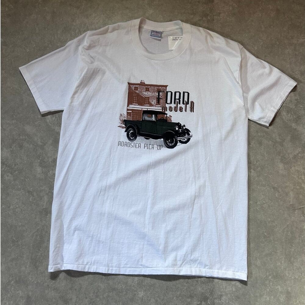 90s Vintage Ford Model A White T Shirt Size XXL